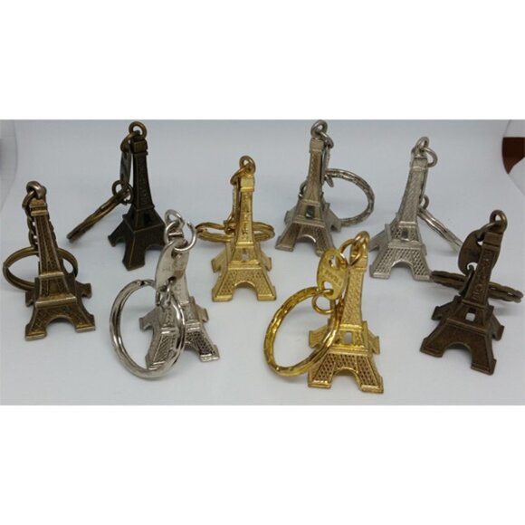 HUGE bundle lot 8 eiffel tower paris keychains key fob - Picture 1 of 2